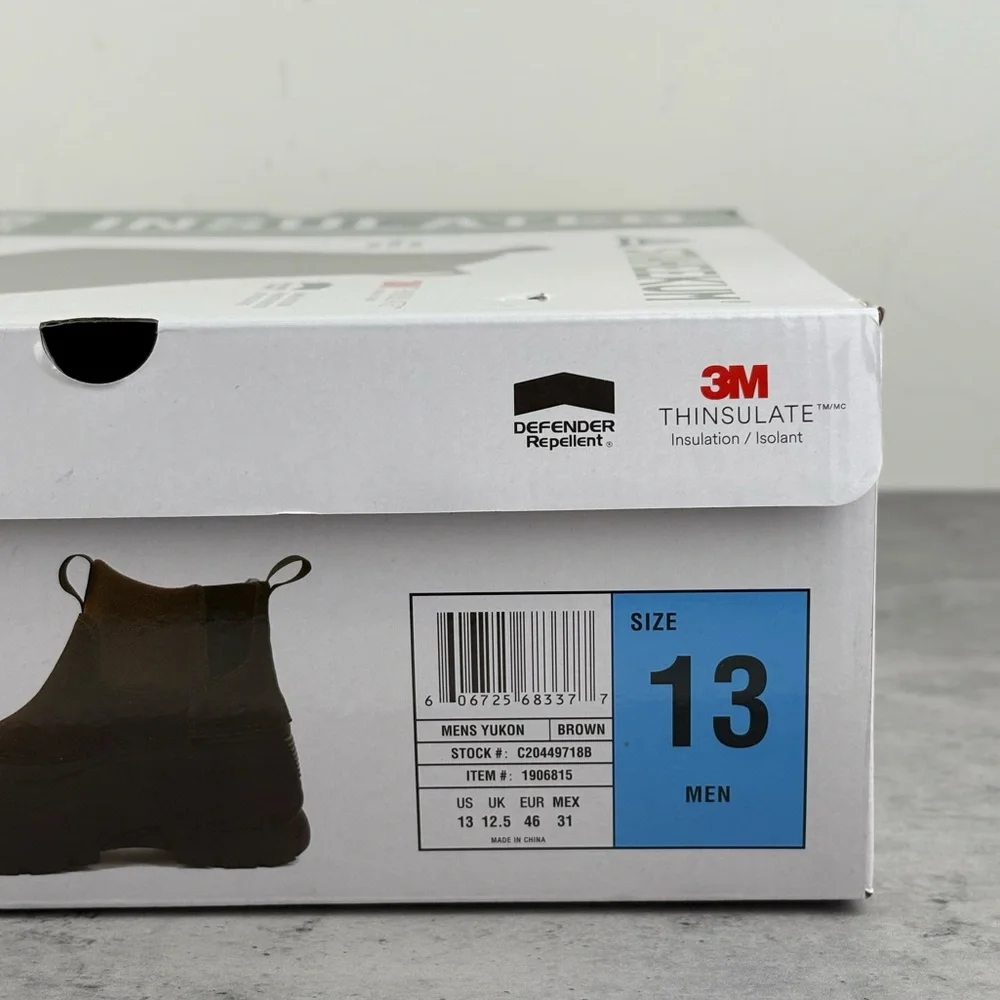 Staheekum Men's Yukon 3M Thinsulate Winter Snow Boots Size 13 Brown New In Box